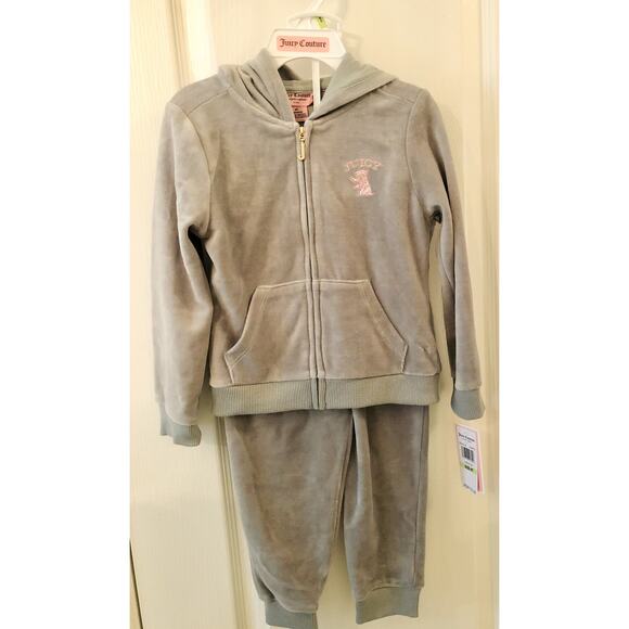 NWT Juicy Couture Girls Velour Tracksuit (4T) - Picture 7 of 9